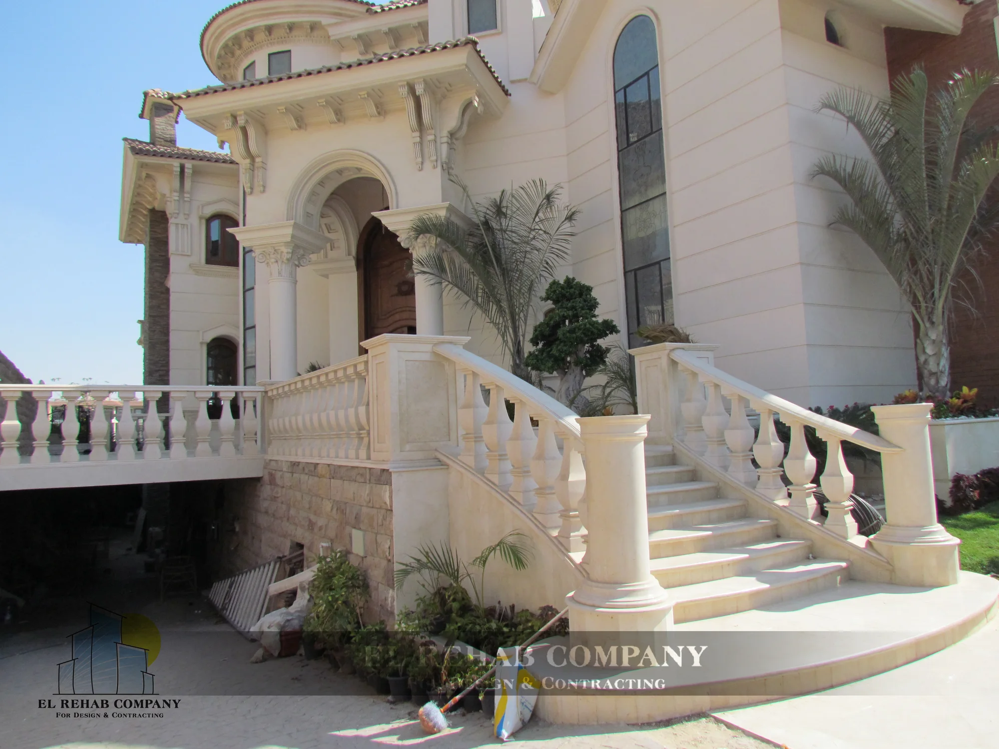 Exterior staircase and balustrade