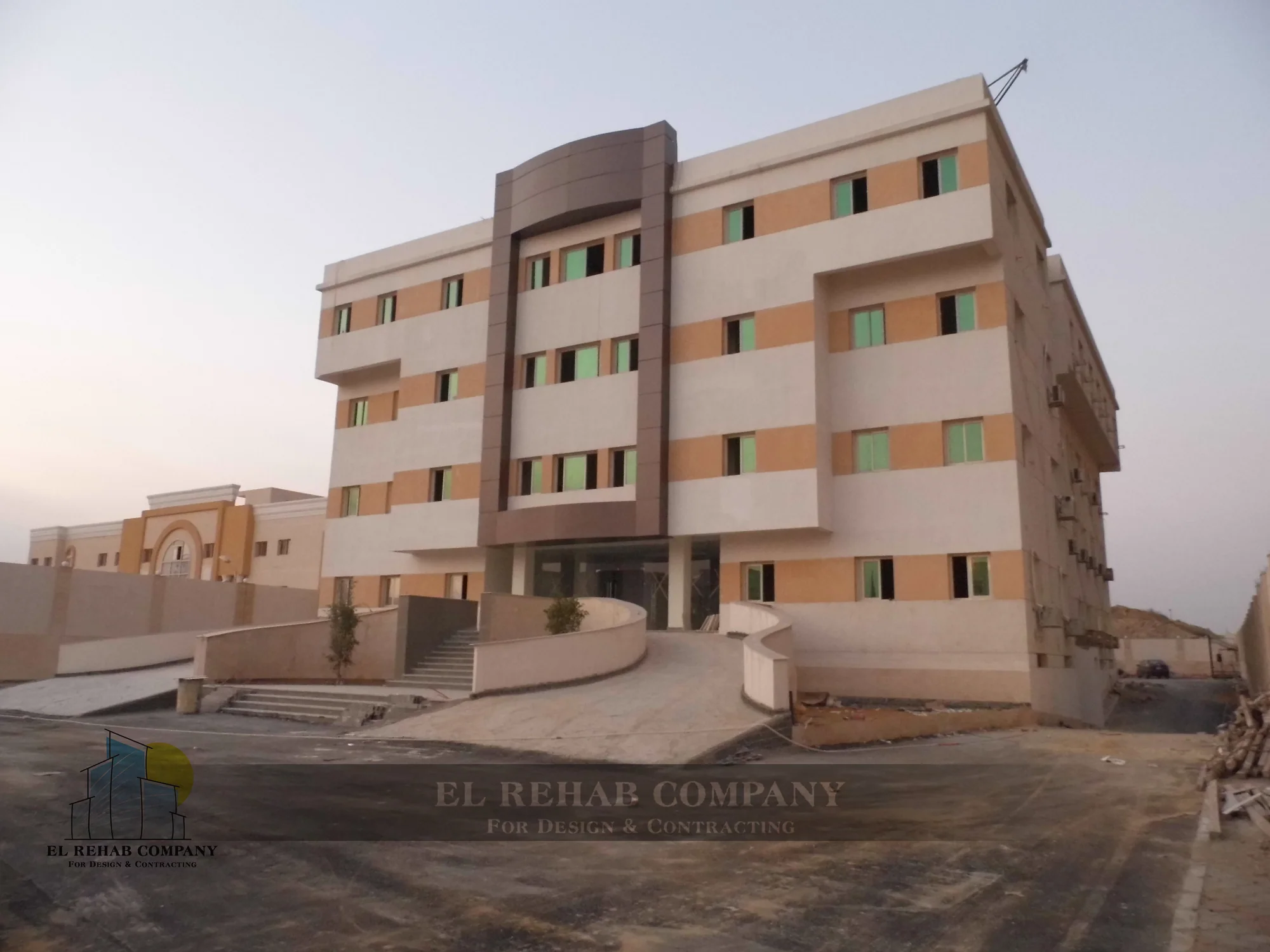 Communication center exterior and site works