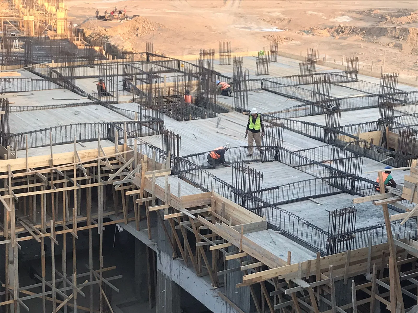 Concrete structure under construction at I City Mountain View