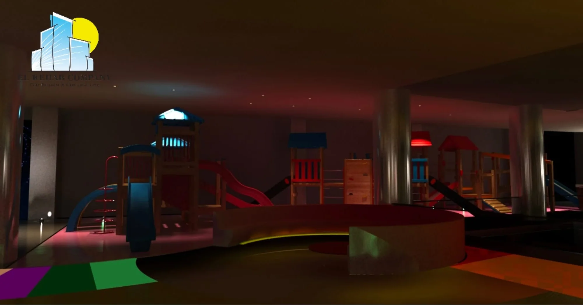 Integrated attractions and lighting at Magic Galaxy