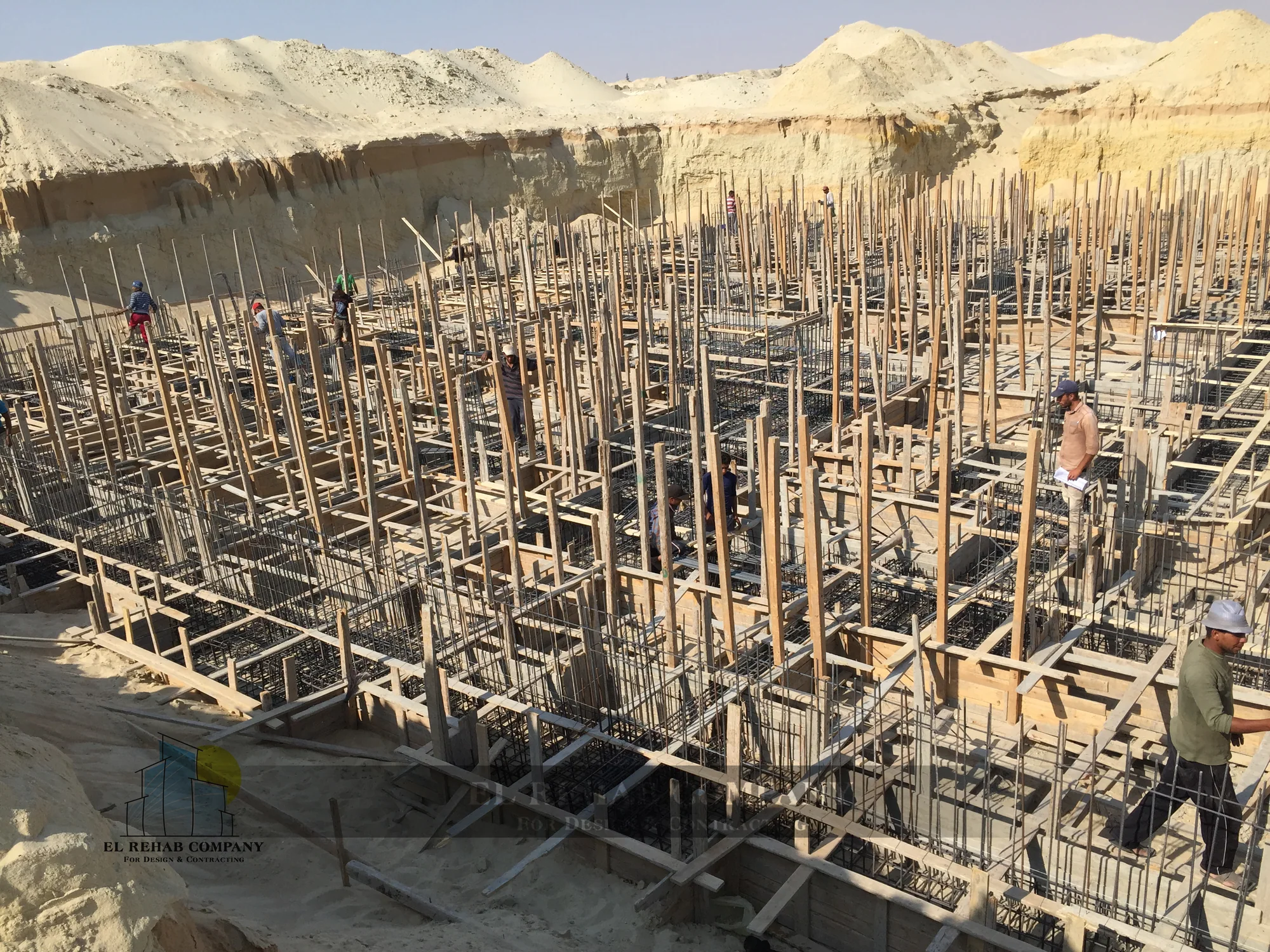 New Ismailia residential foundations under construction