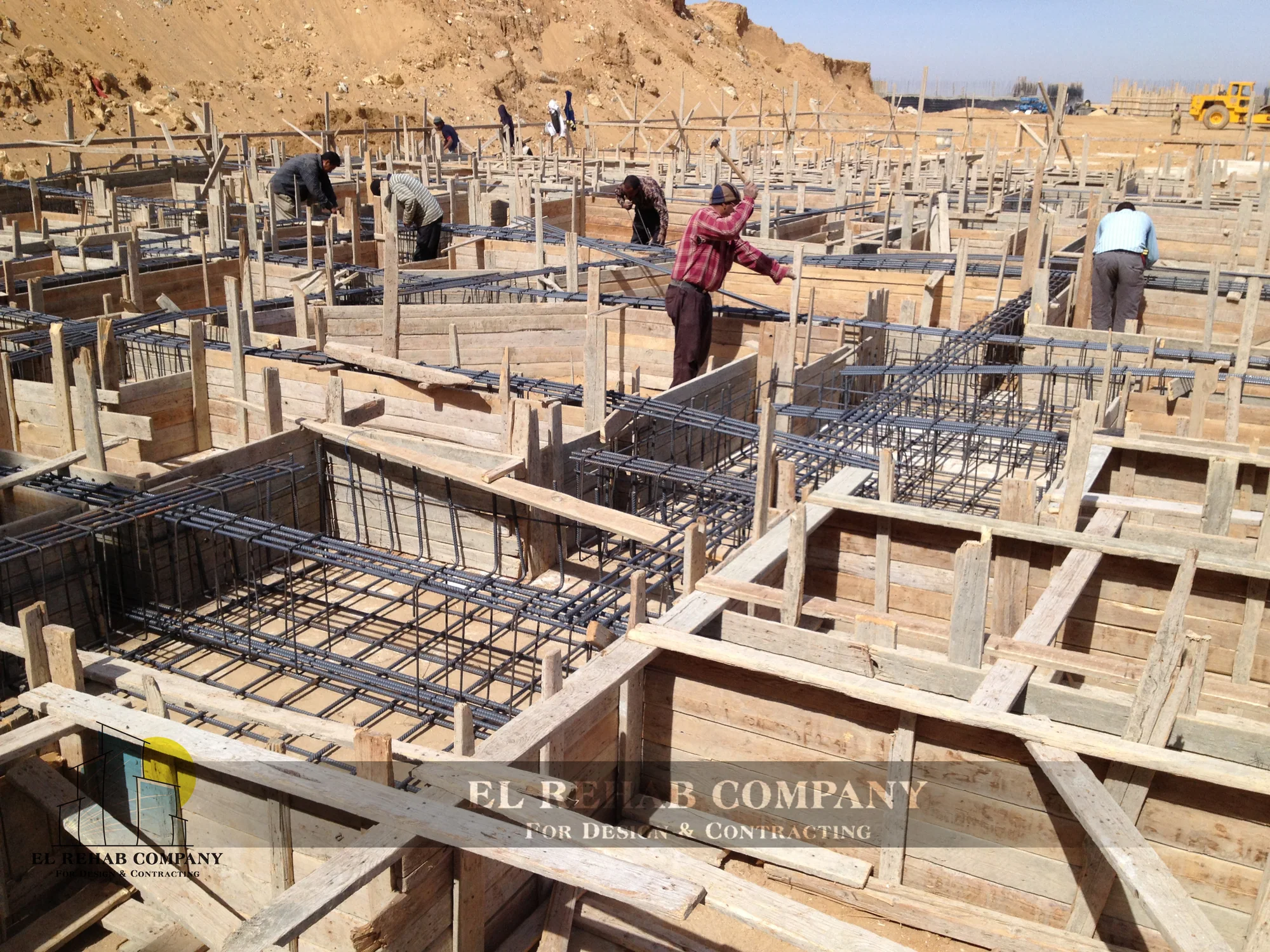 Villa foundations and concrete works at One Piece Compound